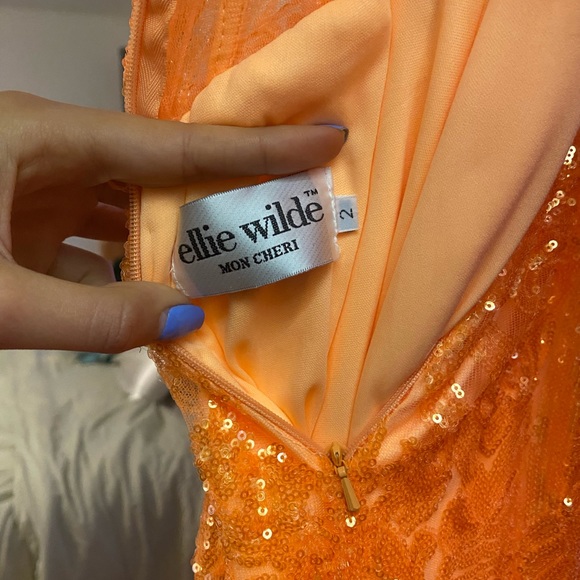 Orange ellie wilde prom dress - Picture 4 of 6